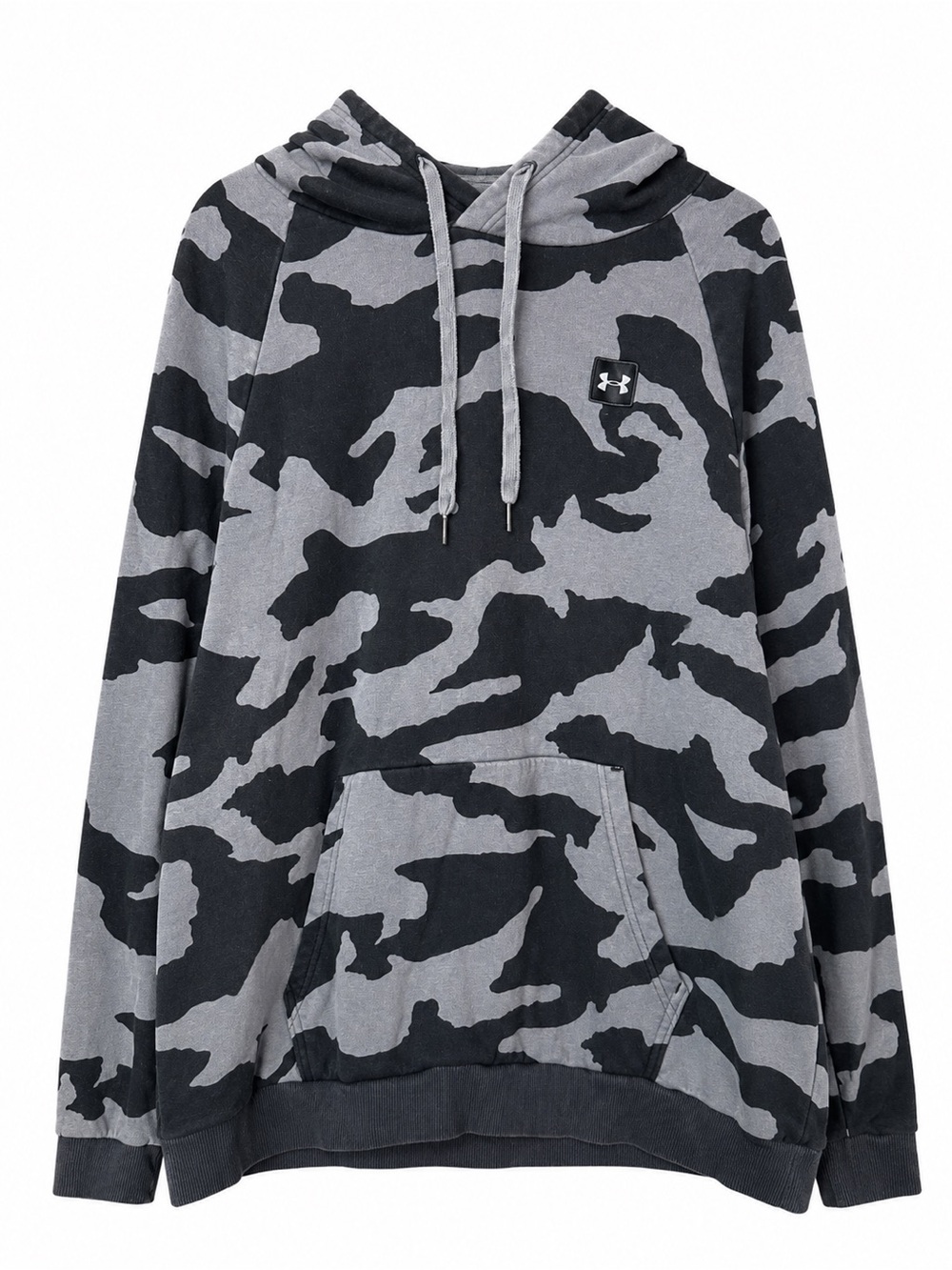Under Armour Rival Fleece Camo Hoodie Gray Black Men’s 2XL